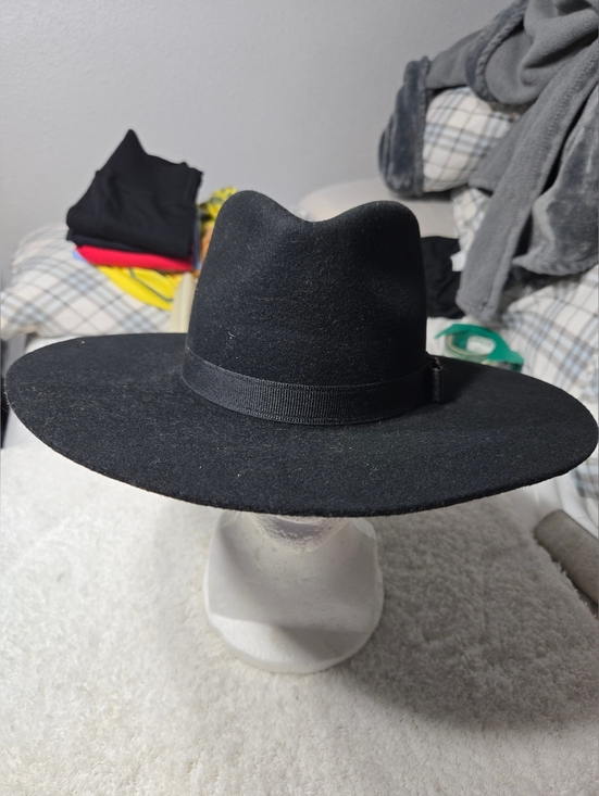 Rockin C Pinch Front Black Women\'s Hat Like New 100% Wool main image 8